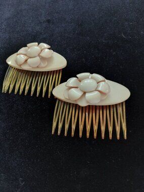 Hair Clips, Lucite?